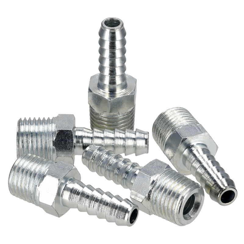 Sealey PCL Coupling AC08 1/4" BSPT Male Tailpiece - Pack of 5
