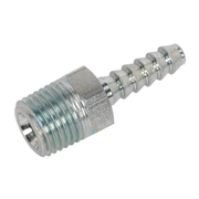 Sealey PCL Screwed Tailpiece Male 1/4"BSPT - 3/16" Hose - Pack of 5
