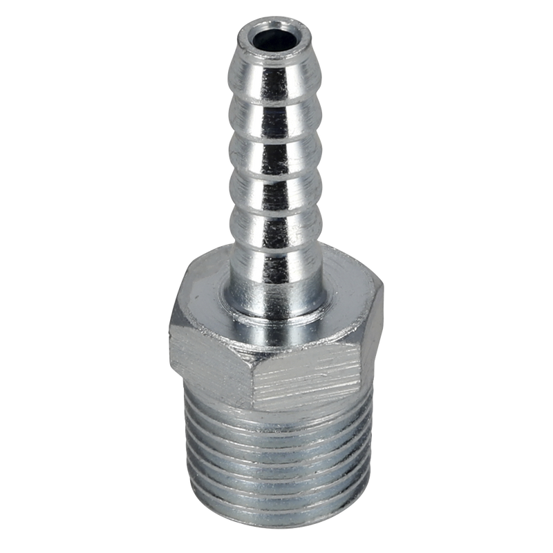 Sealey PCL Screwed Tailpiece Male 1/4"BSPT - 3/16" Hose - Pack of 5