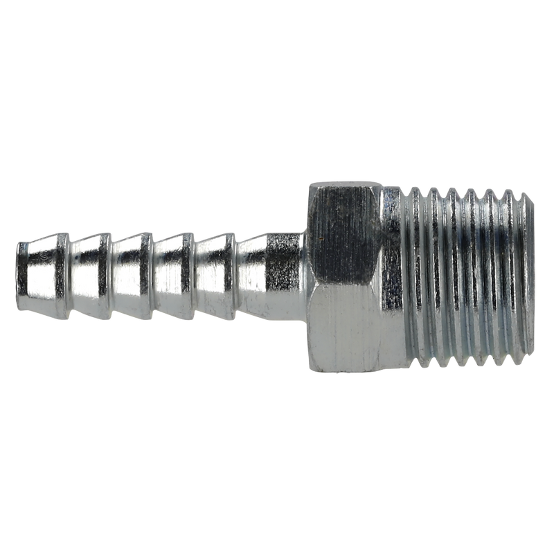 Sealey PCL Screwed Tailpiece Male 1/4"BSPT - 3/16" Hose - Pack of 5
