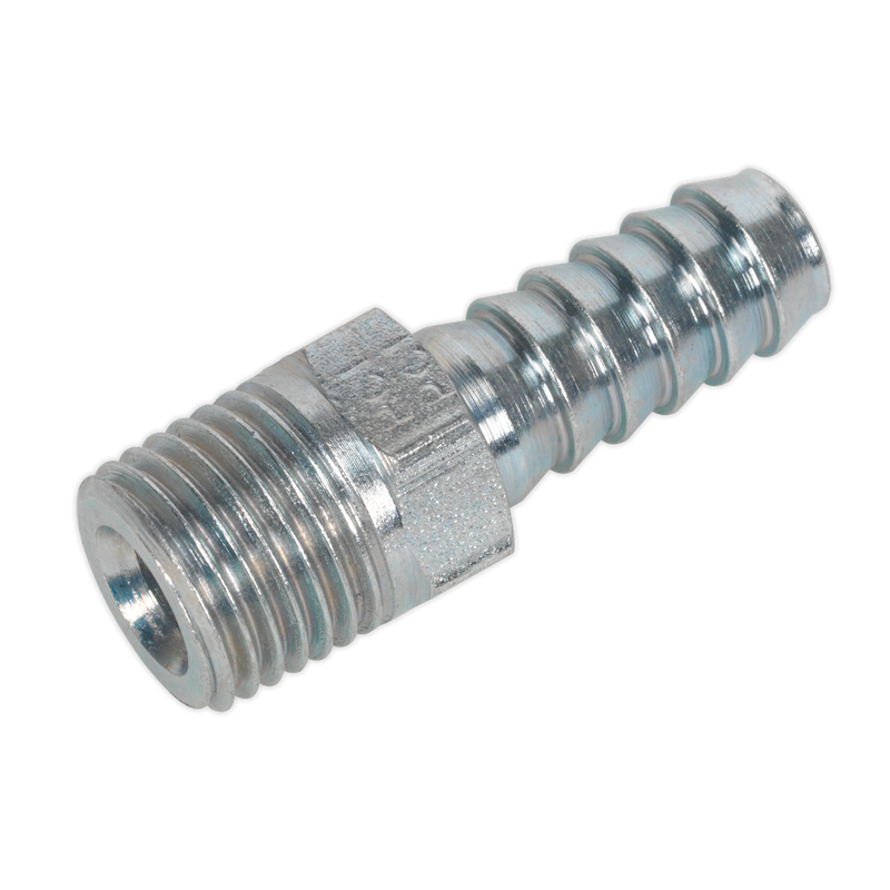 Sealey PCL Screwed Tailpiece Male 1/4" BSPT - 5/16" Hose - Pack of 5