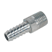 Sealey PCL Screwed Tailpiece Male 1/4" BSPT - 5/16" Hose - Pack of 5