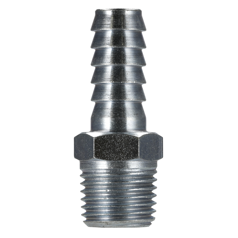 Sealey PCL Screwed Tailpiece Male 1/4" BSPT - 5/16" Hose - Pack of 5