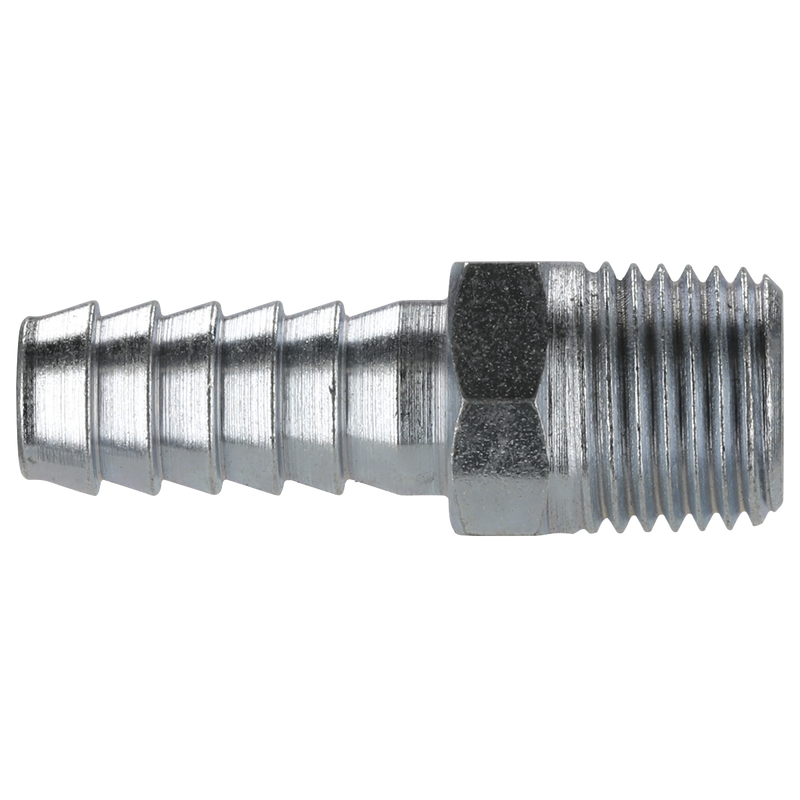 Sealey PCL Screwed Tailpiece Male 1/4" BSPT - 5/16" Hose - Pack of 5