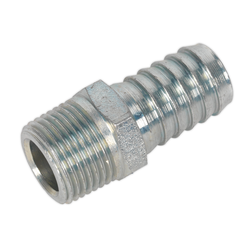 Sealey PCL Screwed Tailpiece Male 1/4" BSPT - 1/2" Hose - Pack of 5