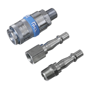 Sealey PCL Air Tool Coupling Kit 1/4" BSPT 3 Piece