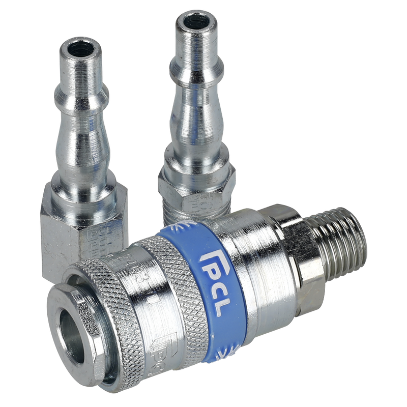 Sealey PCL Air Tool Coupling Kit 1/4" BSPT 3 Piece