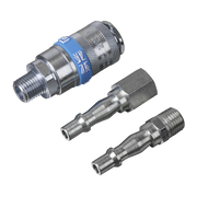 Sealey PCL Air Tool Coupling Kit 1/4" BSPT 3 Piece