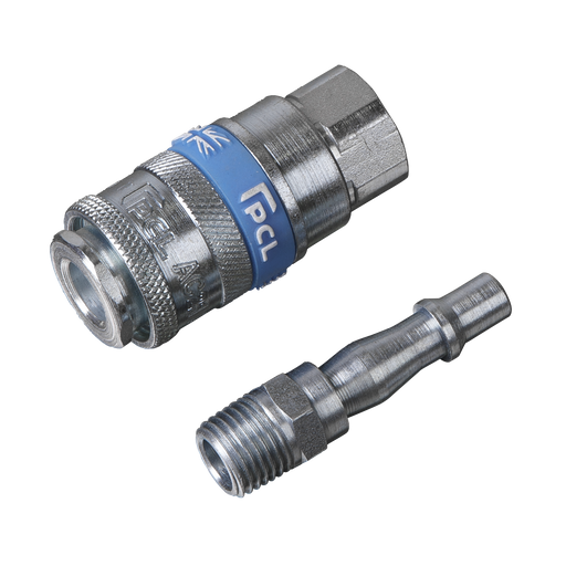 Sealey PCL Air Tool Coupling Kit 1/4" BSPT 2 Piece
