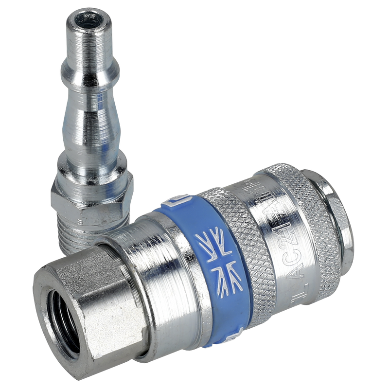 Sealey PCL Air Tool Coupling Kit 1/4" BSPT 2 Piece