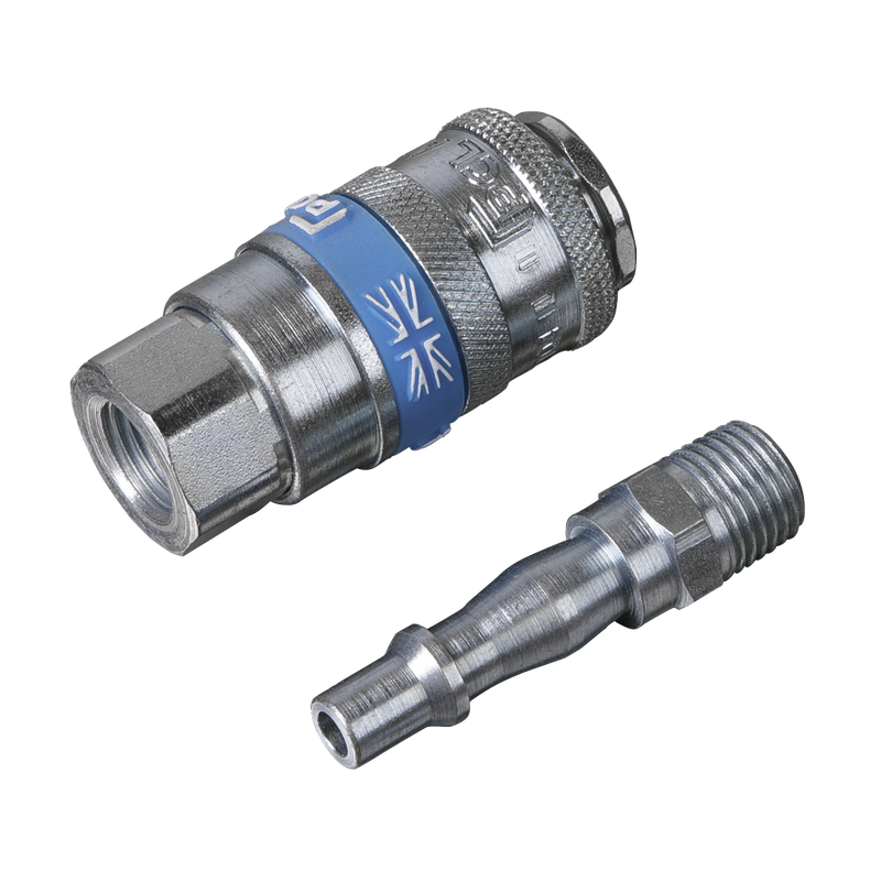 Sealey PCL Air Tool Coupling Kit 1/4" BSPT 2 Piece
