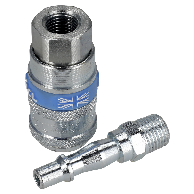 Sealey PCL Air Tool Coupling Kit 1/4" BSPT 2 Piece