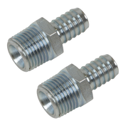 Sealey PCL Screwed Tailpiece Male 1/2" BSPT - Pack of 2