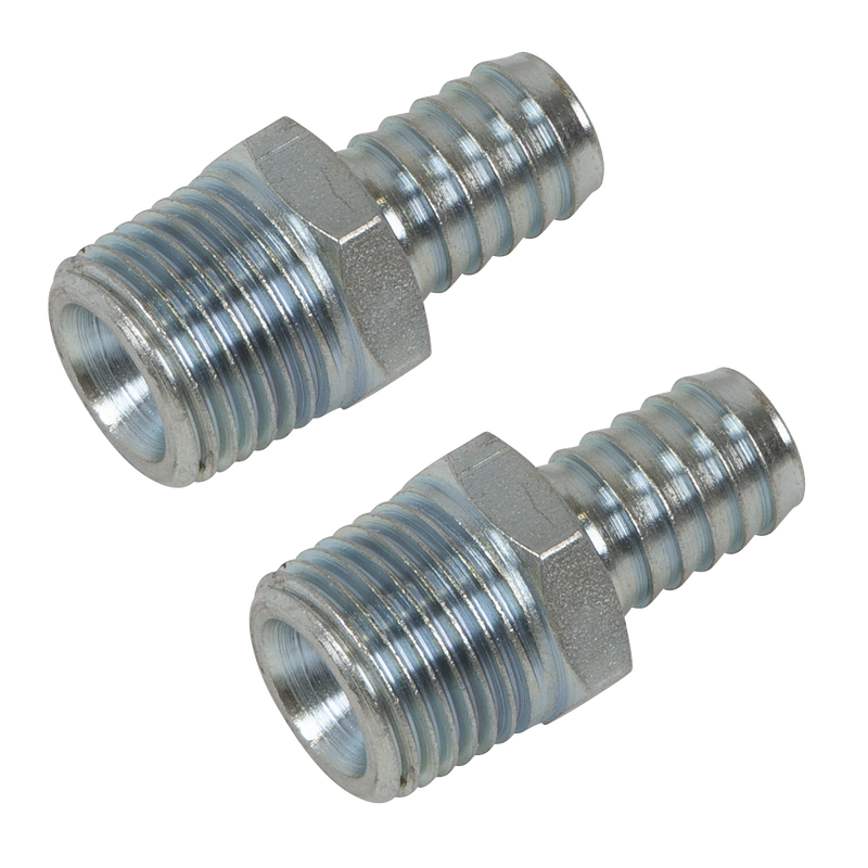 Sealey PCL Screwed Tailpiece Male 1/2" BSPT - Pack of 2