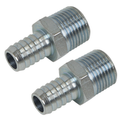 Sealey PCL Screwed Tailpiece Male 1/2" BSPT - Pack of 2