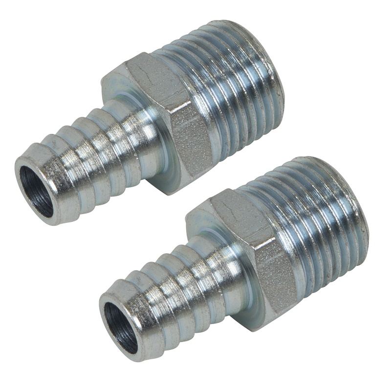 Sealey PCL Screwed Tailpiece Male 1/2" BSPT - Pack of 2