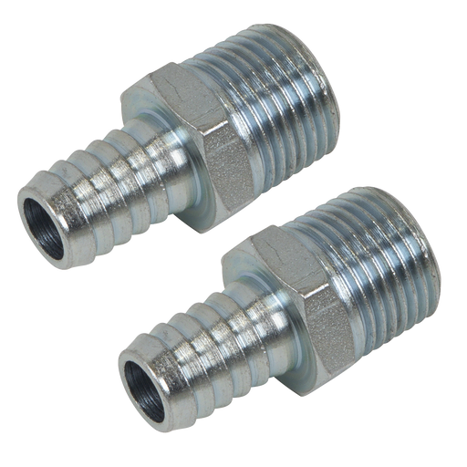 Sealey PCL Screwed Tailpiece Male 1/2" BSPT - Pack of 2