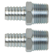 Sealey PCL Screwed Tailpiece Male 1/2" BSPT - Pack of 2