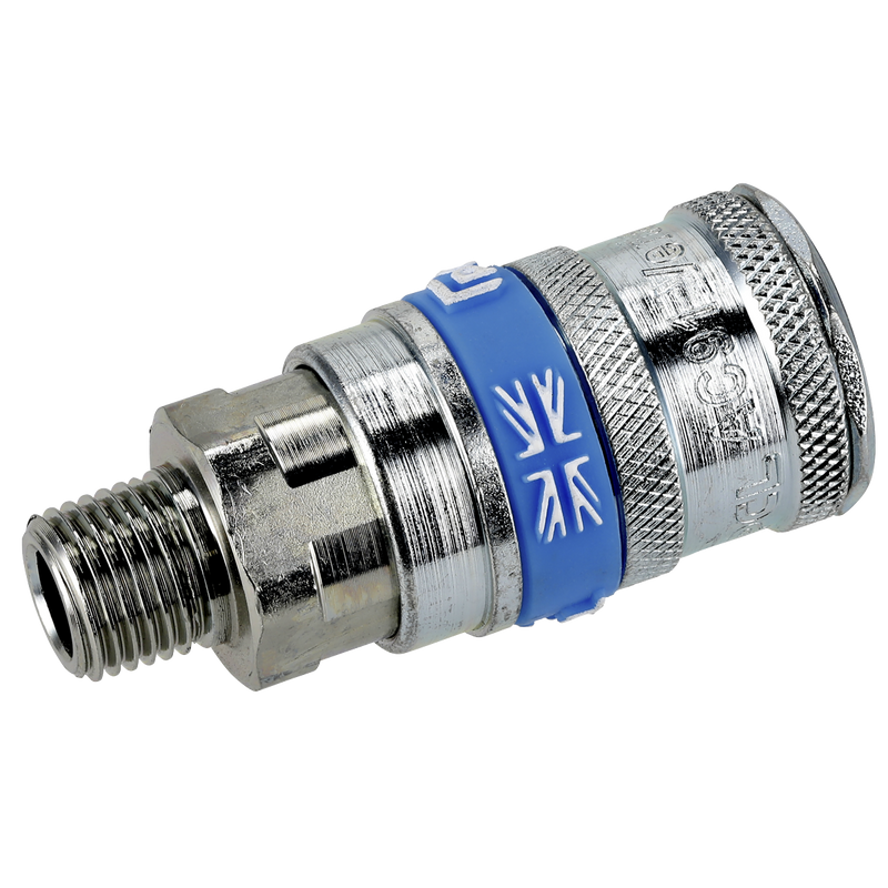 Sealey PCL Coupling Body Male 1/4" BSPT - Pack of 5