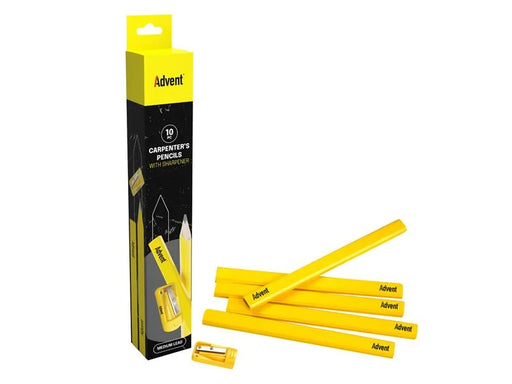 Advent Carpenter's Pencils & Sharpener - ACPTUB10