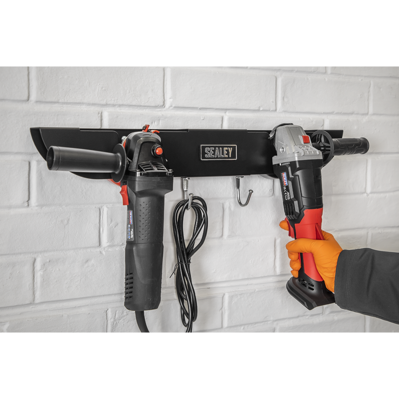 Sealey Angle Grinder Storage Rack 2-Bay 575x50x80mm