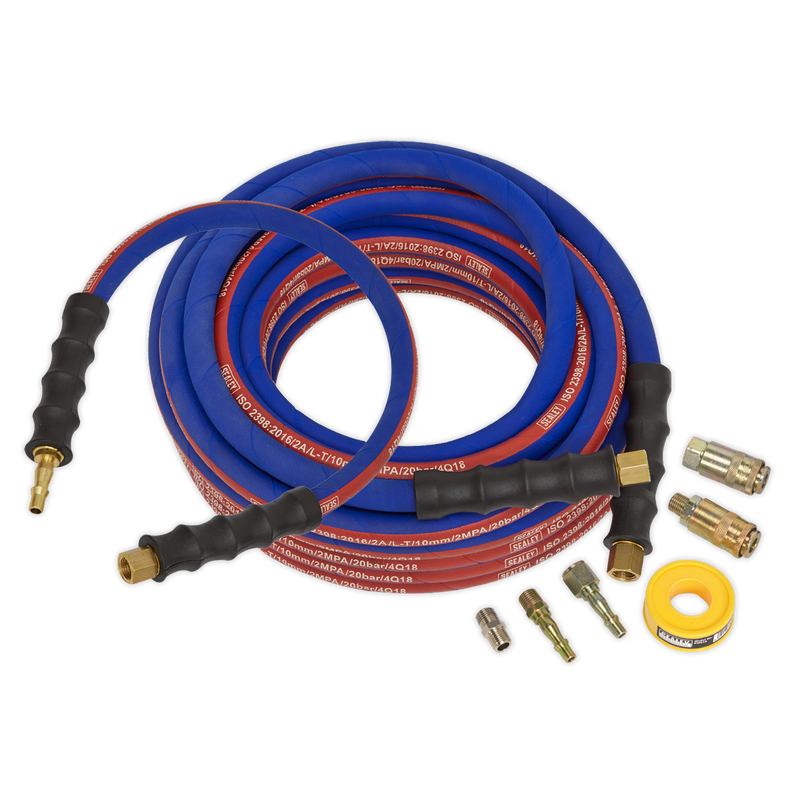 Sealey Air Hose Kit 15m x 10mm with Connectors AHK02