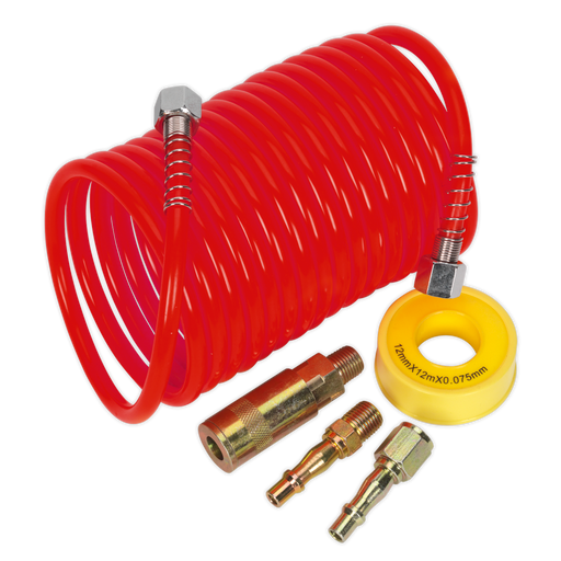 Sealey Air Hose Kit 5m x 5mm with Connectors AHK03