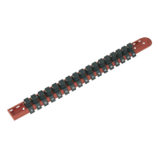 Sealey Premier Socket Retaining Rail 460mm 1/2"Sq Drive with 17 Clips