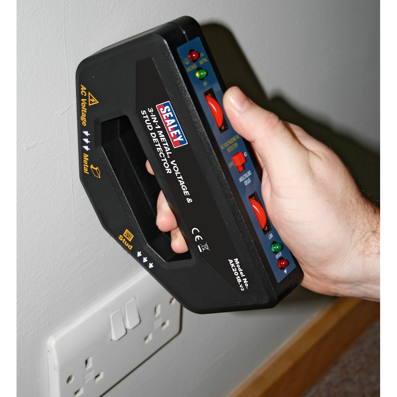 Sealey 3-in-1 Metal, Voltage & Stud Detector AK2018