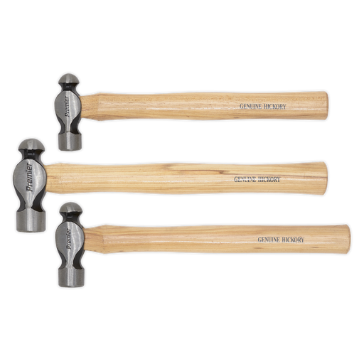 Sealey Premier Ball Pein Hammer Set 3 Piece 340g/450g/680g