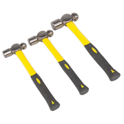 Sealey Premier Ball Pein Hammer Set 3 Piece with Fibreglass Shafts