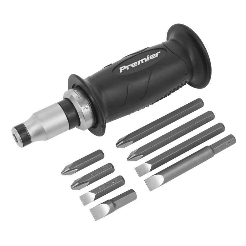 Sealey Premier Impact Driver Set 10 Piece with Protection Grip