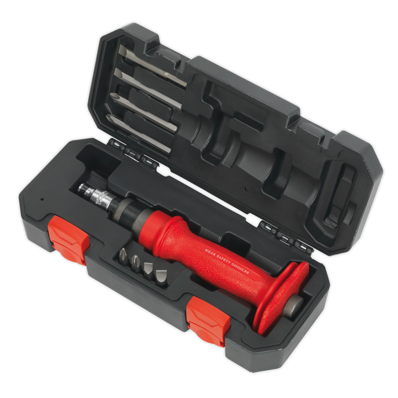 Sealey Premier Heavy-Duty Impact Driver Set 10 Piece with Protection Grip