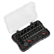 Sealey Premier Black Socket & Bit Set 31 Piece 1/4" Drive Low Profile