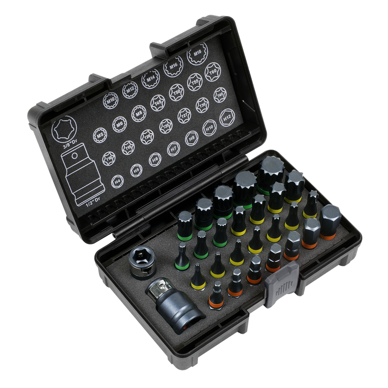 Sealey Premier Impact Bit Set 28 Piece 3/8" & 1/2" Drive AK21902