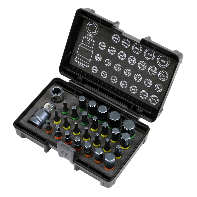 Sealey Premier Impact Bit Set 28 Piece 3/8" & 1/2" Drive AK21902