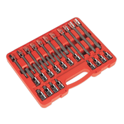 Sealey Premier Spline Socket Bit Set 1/2" Sq Drive 26 Piece