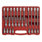 Sealey Premier Spline Socket Bit Set 1/2" Sq Drive 26 Piece
