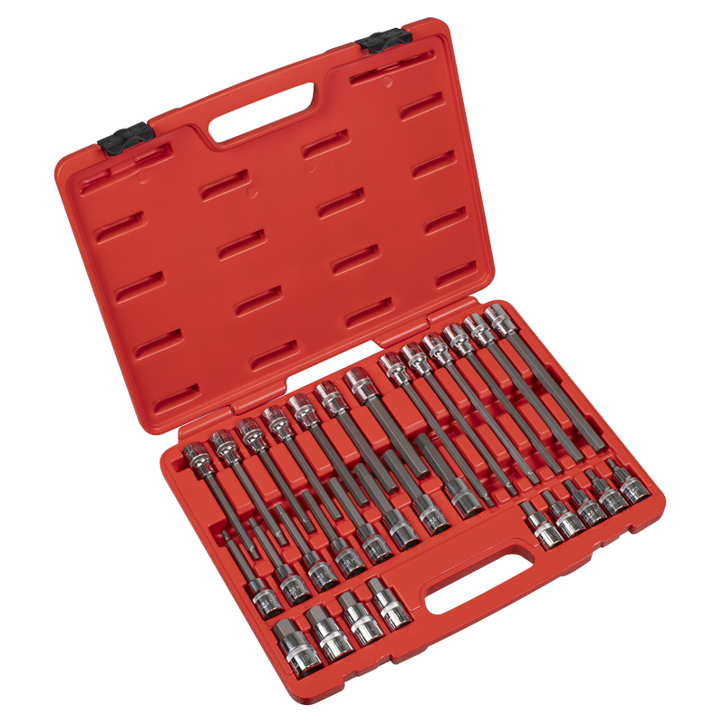 Sealey Premier Hex Socket Bit Set 30 Piece 1/2" Drive