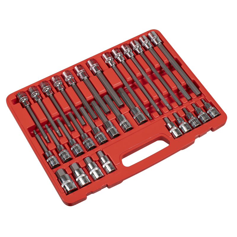 Sealey Premier Hex Socket Bit Set 30 Piece 1/2" Drive