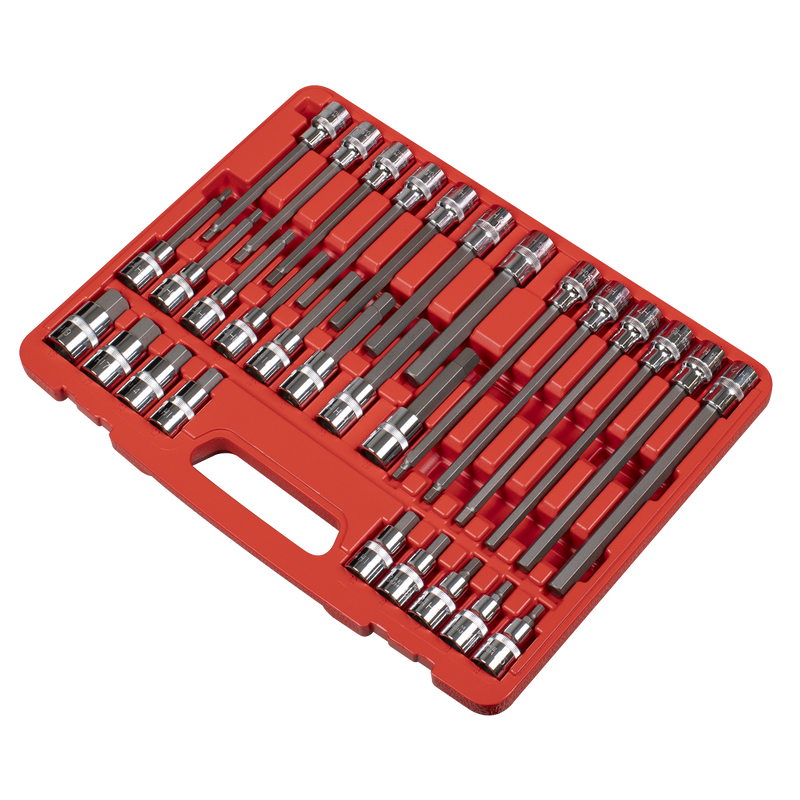 Sealey Premier Hex Socket Bit Set 30 Piece 1/2" Drive