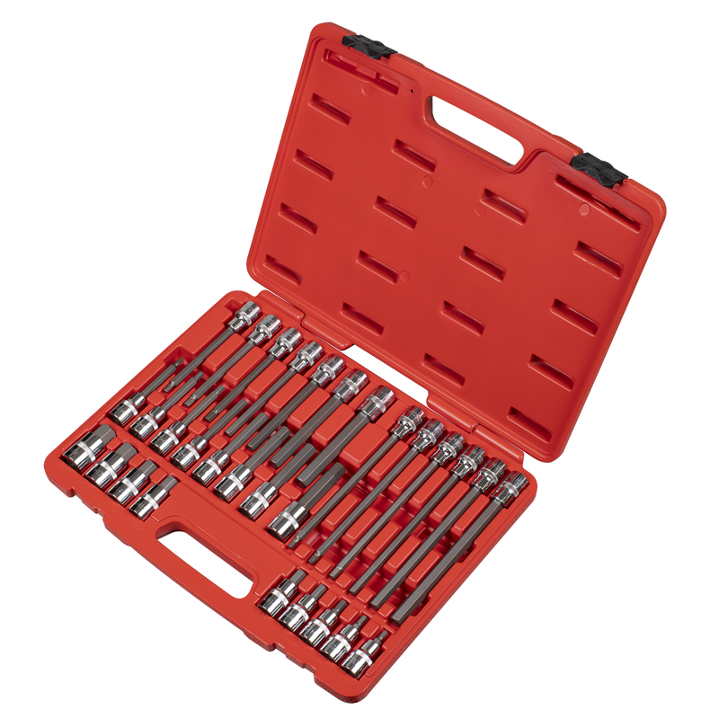 Sealey Premier Hex Socket Bit Set 30 Piece 1/2" Drive