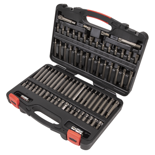 Sealey Premier Platinum Bit Set 74 Piece TRX-Star Hex Security 3/8" & 1/2" Drive