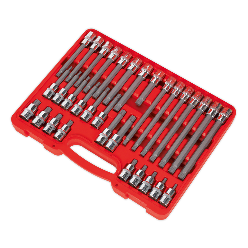 Sealey Premier Ribe Socket Bit Set 1/2"Sq Drive 32 Piece