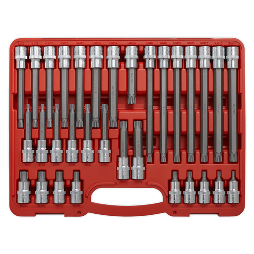 Sealey Premier Ribe Socket Bit Set 1/2"Sq Drive 32 Piece