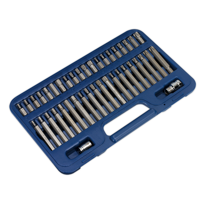 Sealey Premier TRX-Star Hex Spline Bit Set 42 Piece 3/8" & 1/2" Drive