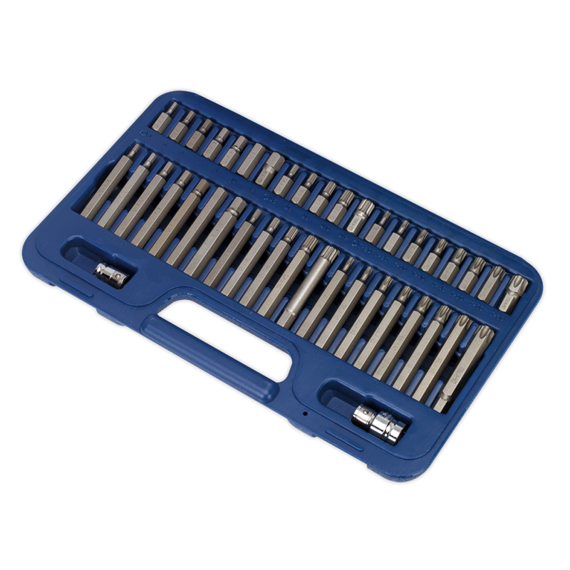 Sealey Premier TRX-Star Hex Spline Bit Set 42 Piece 3/8" & 1/2" Drive