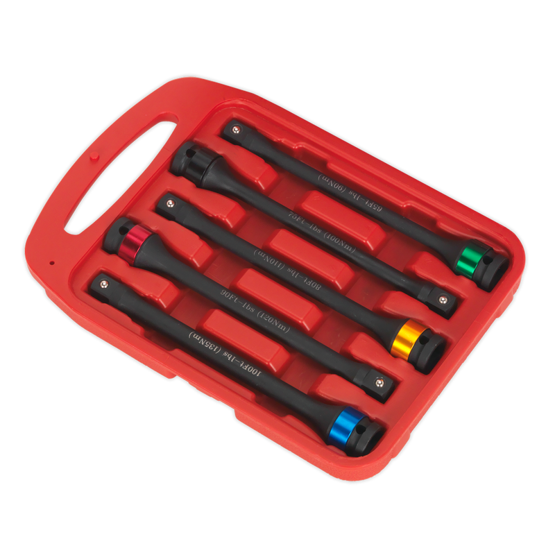 Sealey Torque Stick Set 1/2" Drive 5 Piece with Colour Coding