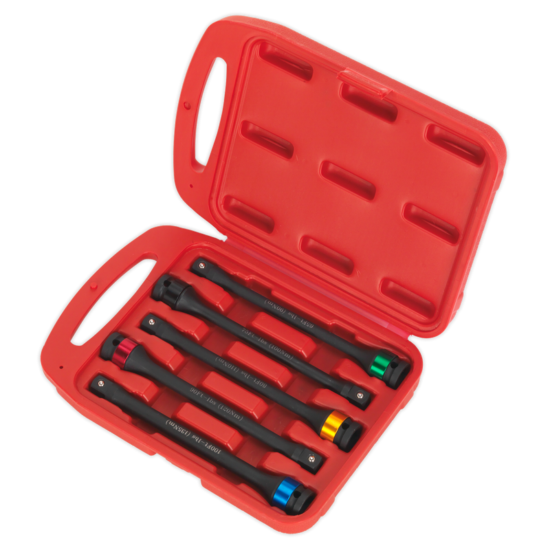 Sealey Torque Stick Set 1/2" Drive 5 Piece with Colour Coding
