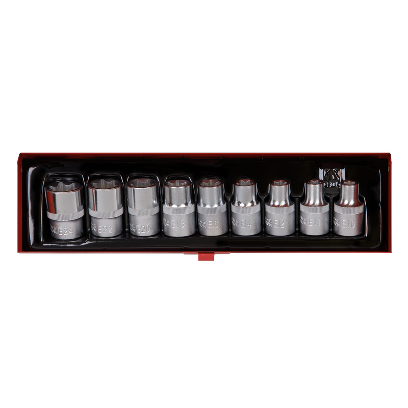 Sealey Premier TRX-Star Female Socket Set 1/2"Sq Drive 9 Piece